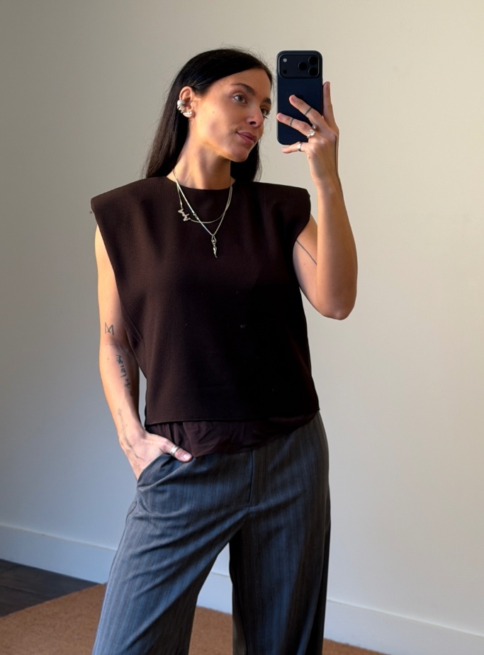 Rotate Two Layer Boxy Top