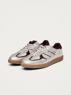 Alohas Grain Shimmer Leather Sneakers