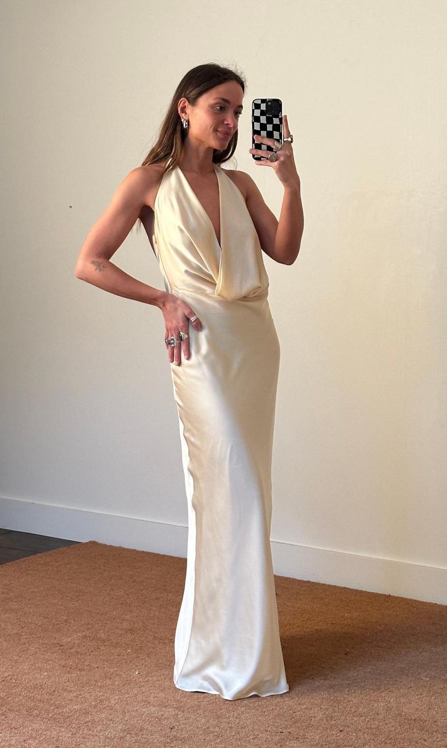 Rotate Chiffon Halter Dress