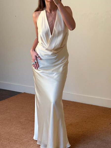 Rotate Chiffon Halter Dress