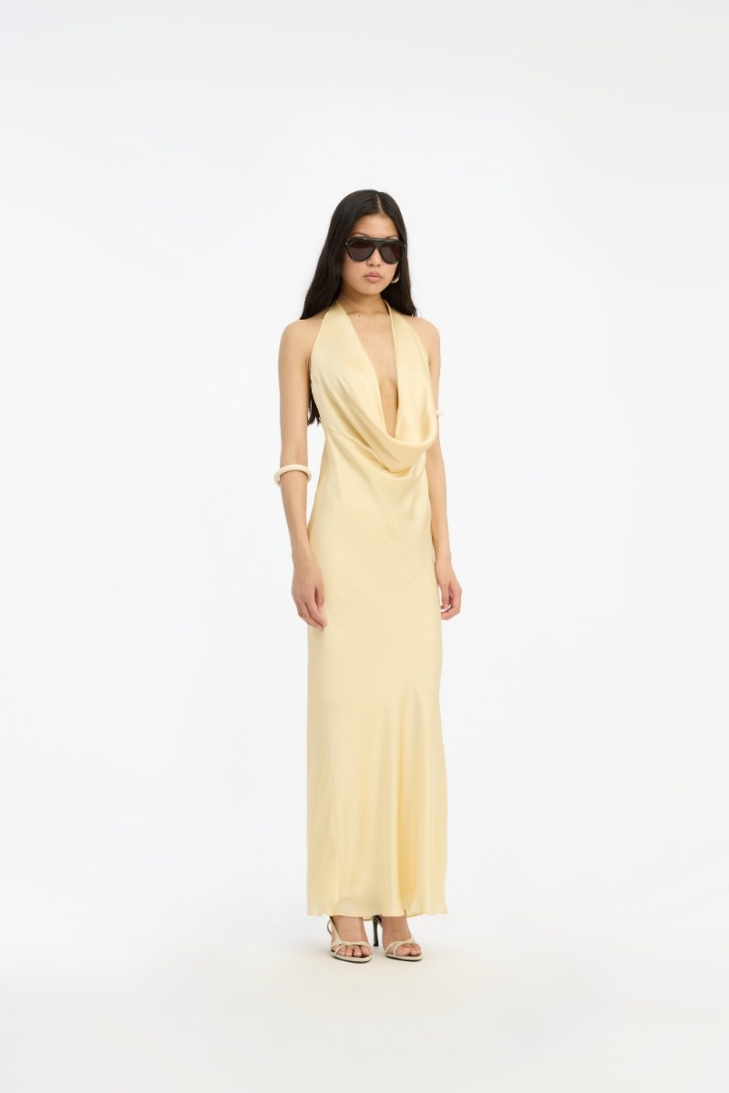 Rotate Chiffon Halter Dress
