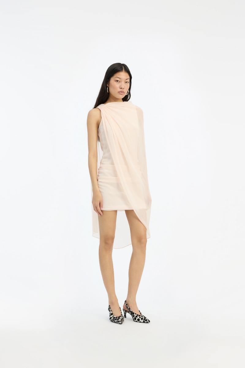 Rotate Chiffon Mini Cape Dress