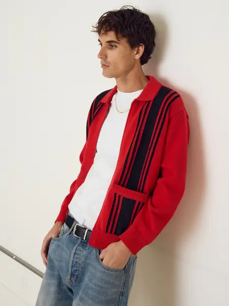 Obey Men Matt Zip Up Sweater