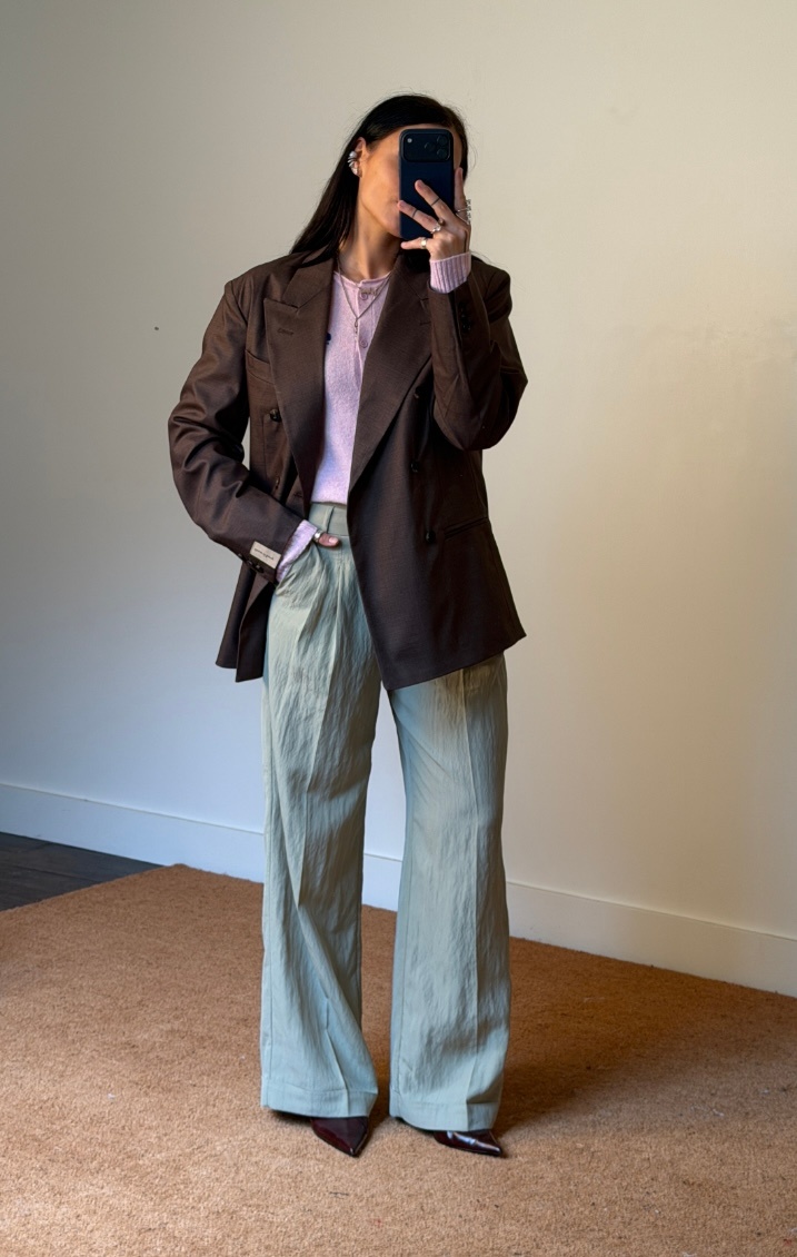 House of Sunny Double Breasted Cloth Blazer