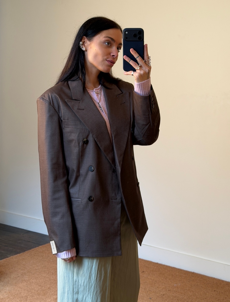 House of Sunny Double Breasted Cloth Blazer