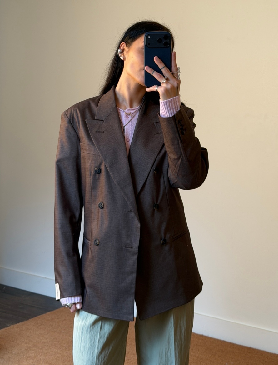 House of Sunny Double Breasted Cloth Blazer