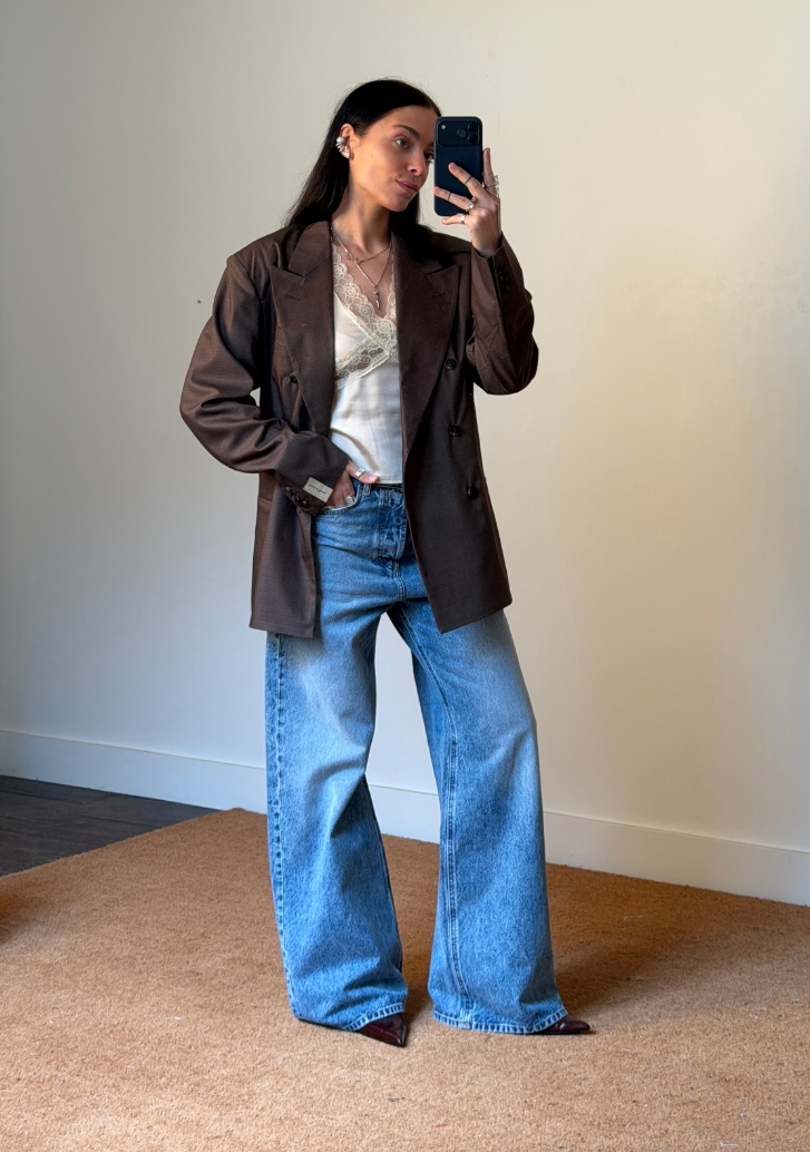 House of Sunny Double Breasted Cloth Blazer