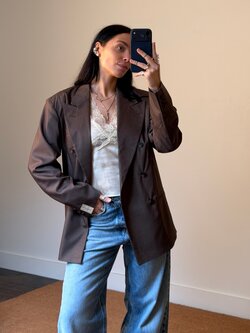 House of Sunny Double Breasted Cloth Blazer