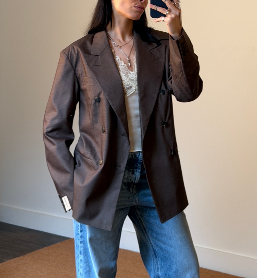 House of Sunny Double Breasted Cloth Blazer