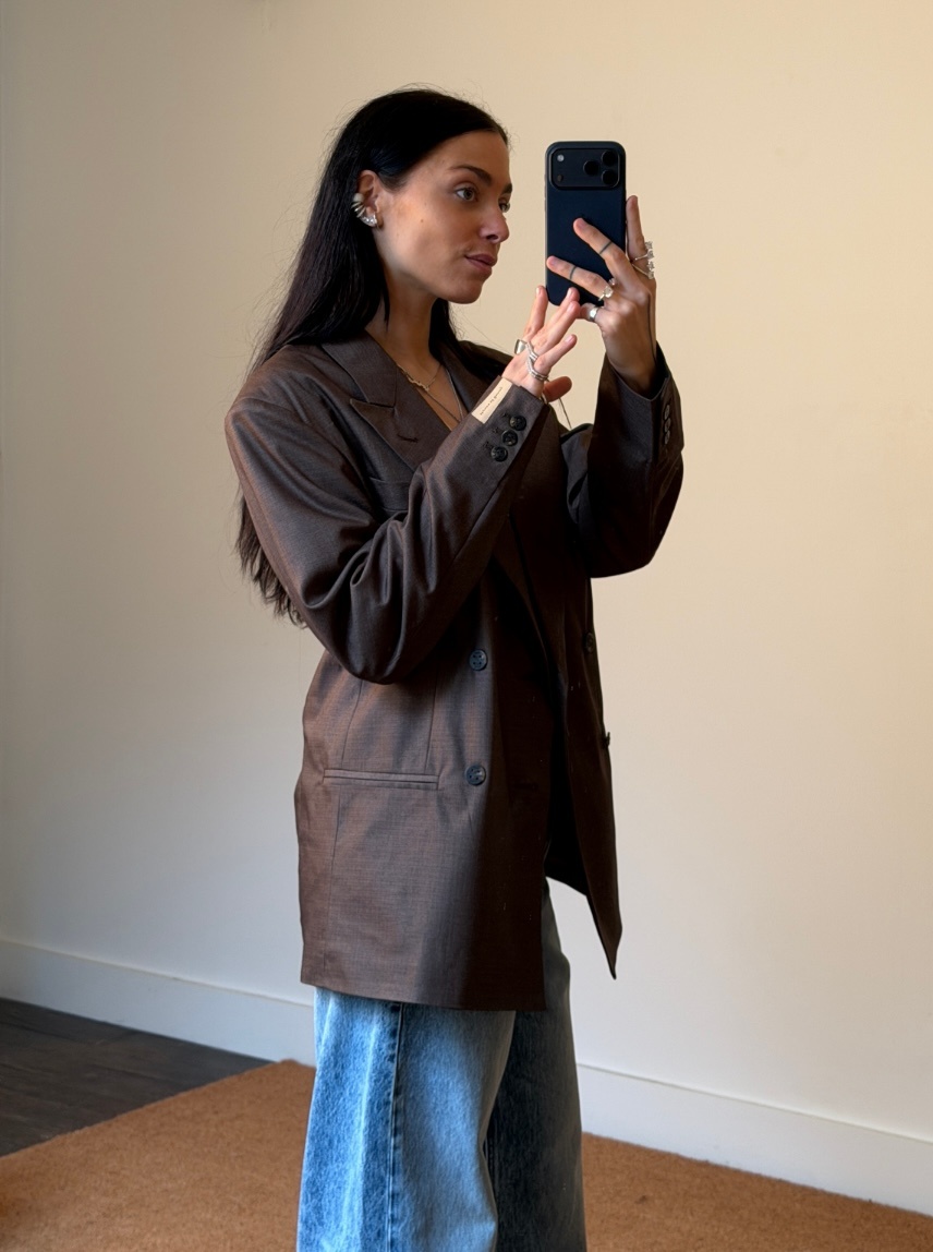 House of Sunny Double Breasted Cloth Blazer