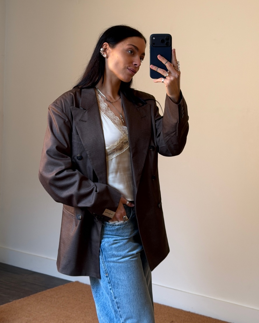 House of Sunny Double Breasted Cloth Blazer