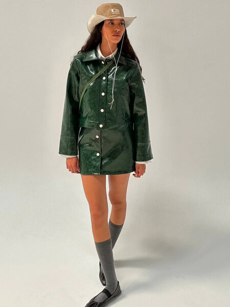 Laagam Lena Faux Leather Jacket