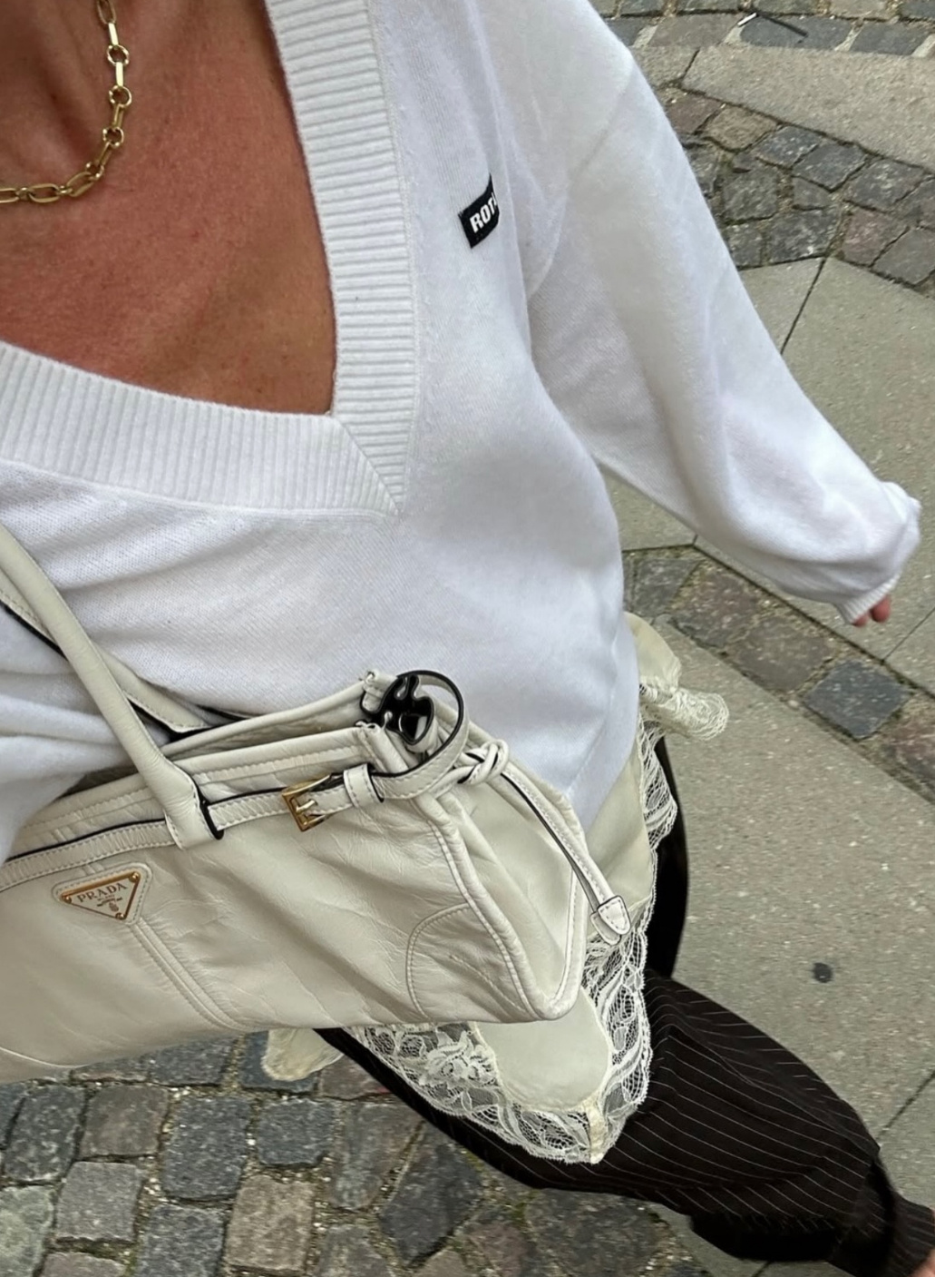 Rotate Knit V-Neck Sweater