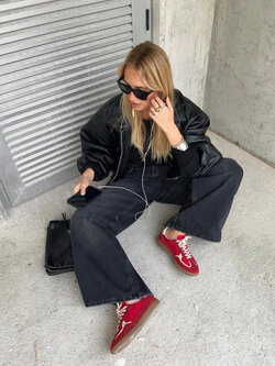 Alohas Rife Sheen Leather Sneakers