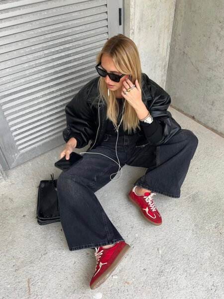 Alohas Rife Sheen Leather Sneakers