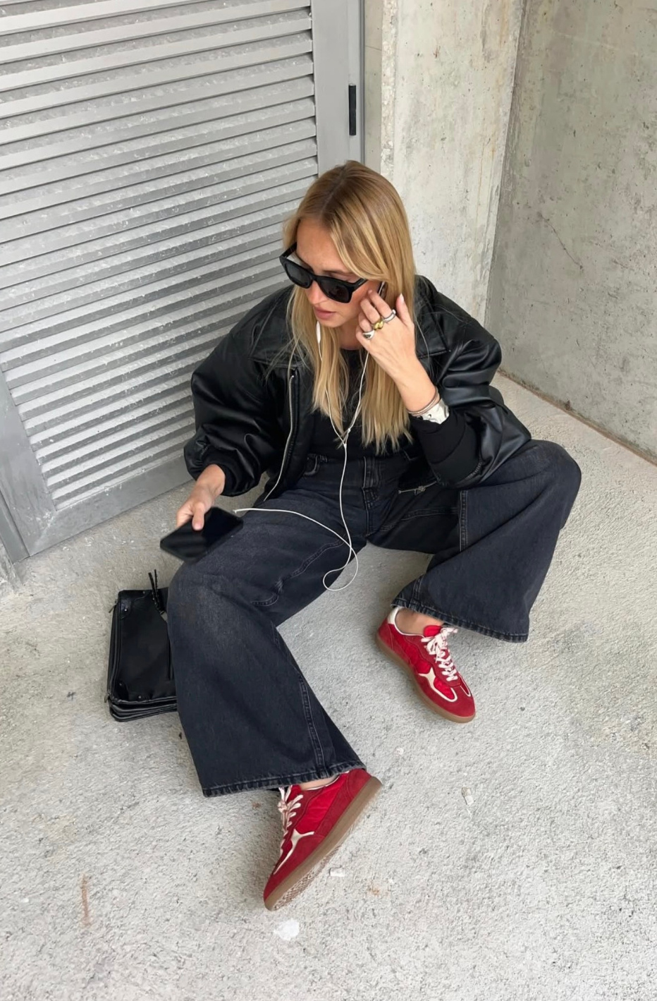 Alohas Rife Sheen Leather Sneakers