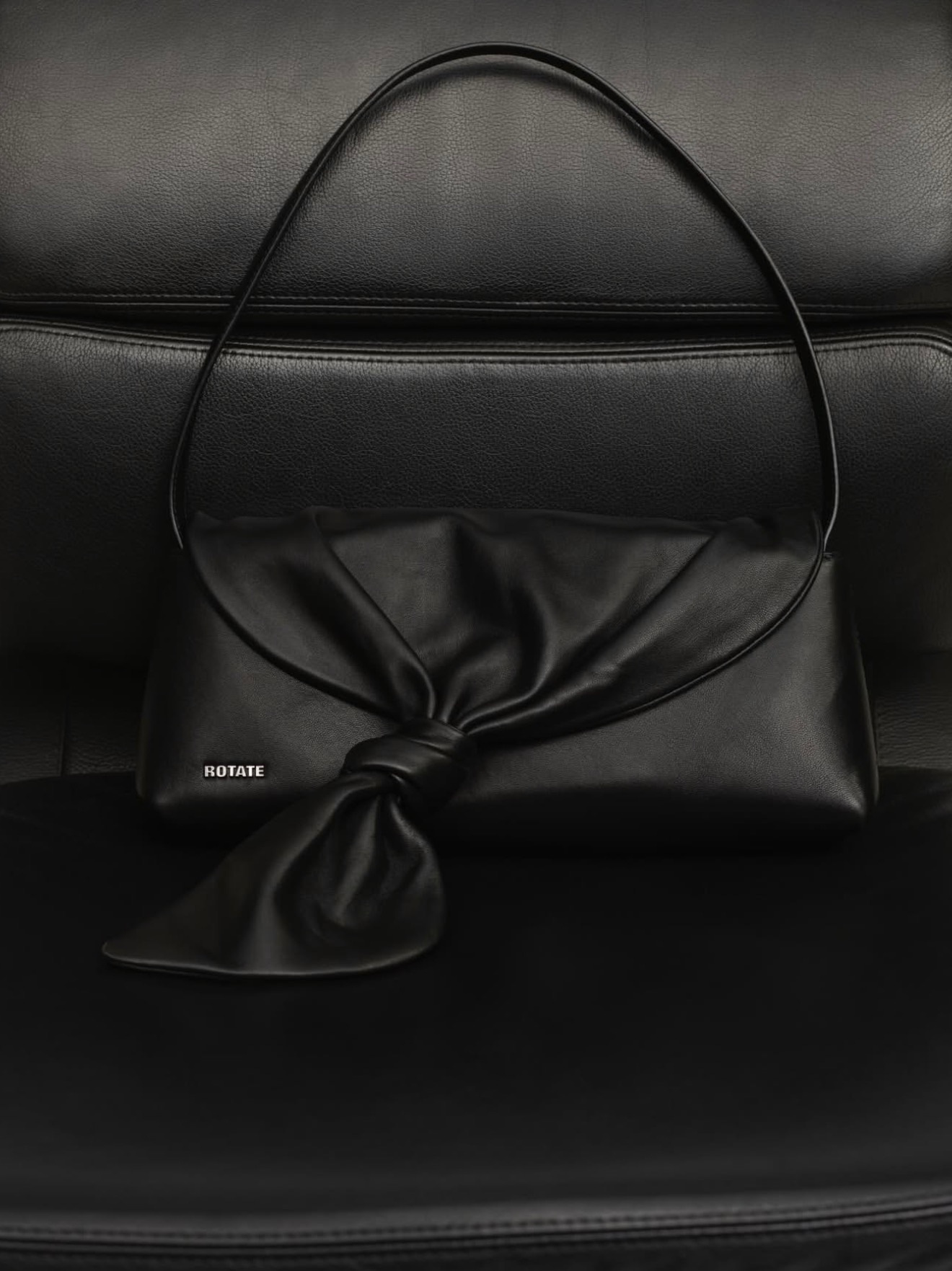 Rotate Leather Knot Scarf Bag