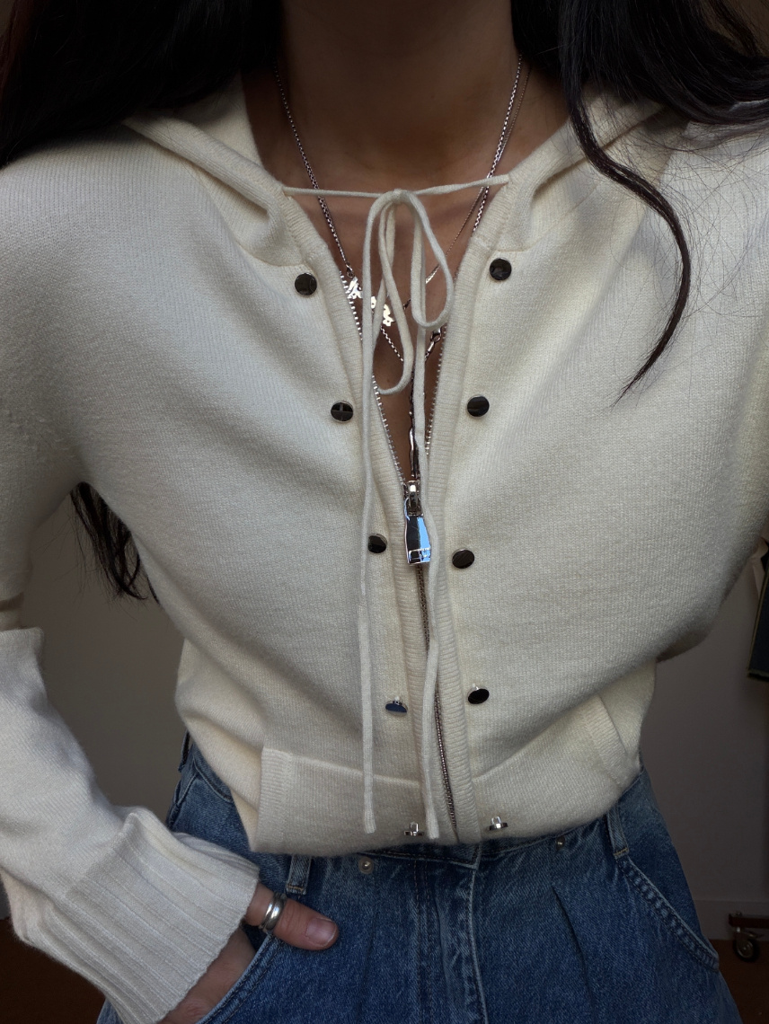 Laagam Florana Zipped Knitted Sweatshirt