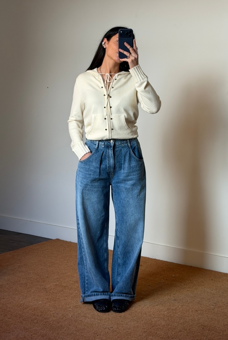 Laagam Florana Zipped Knitted Sweatshirt