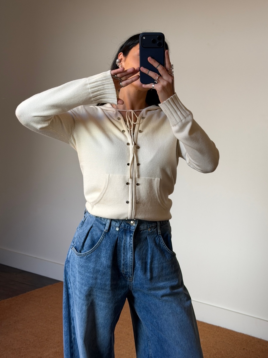 Laagam Florana Zipped Knitted Sweatshirt