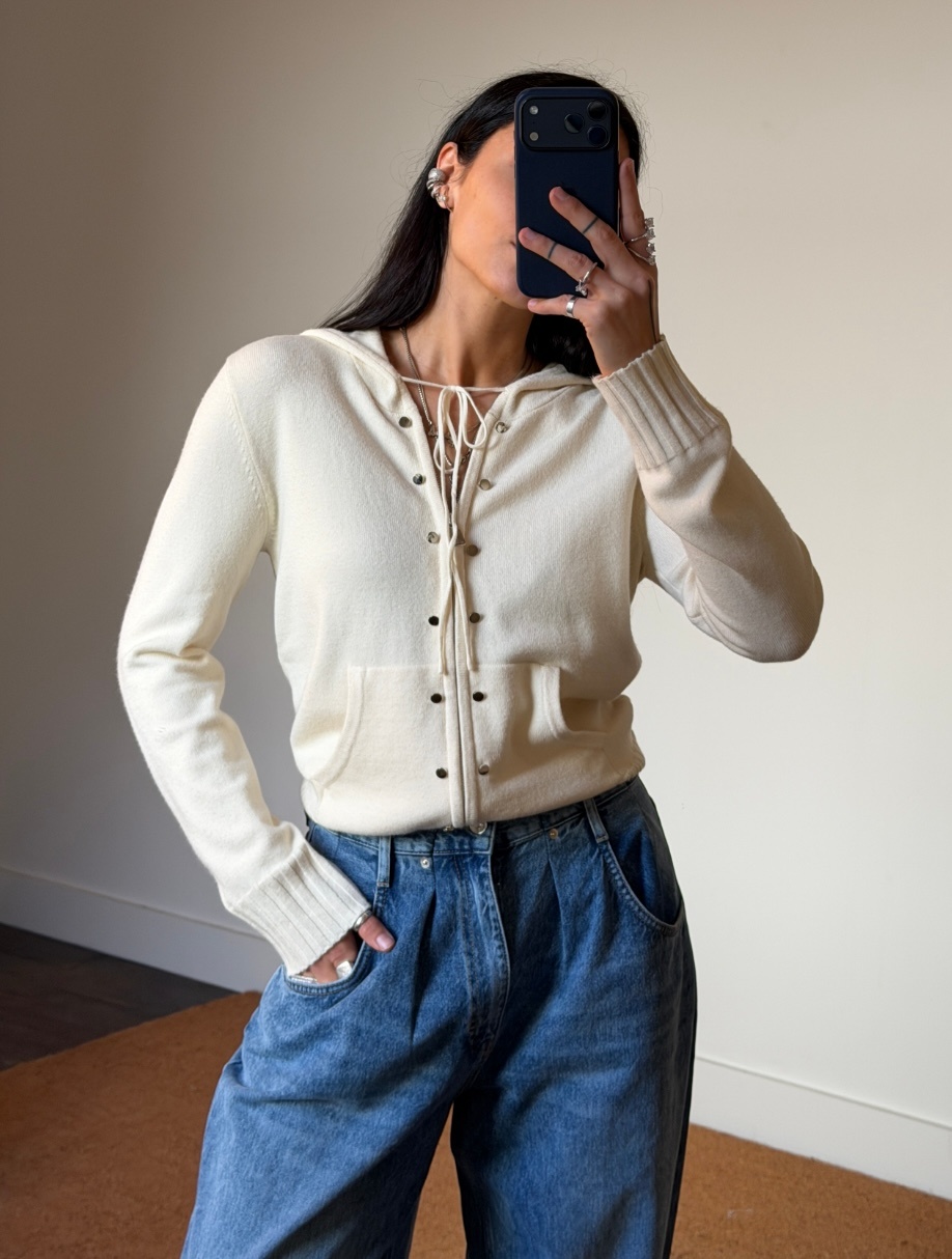 Laagam Florana Zipped Knitted Sweatshirt