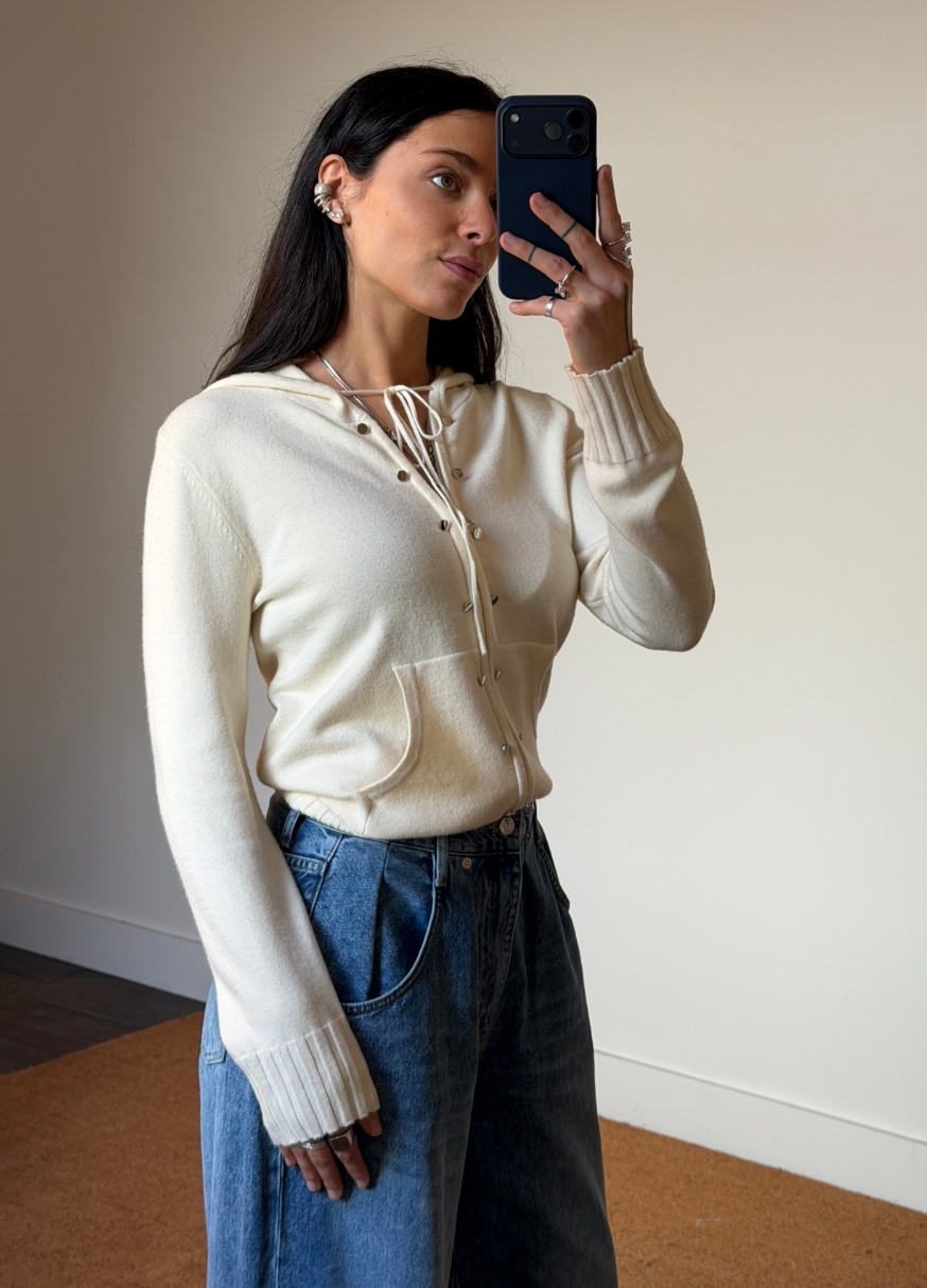 Laagam Florana Zipped Knitted Sweatshirt