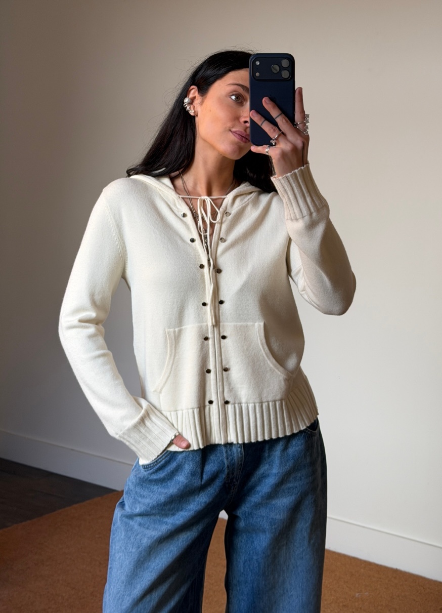 Laagam Florana Zipped Knitted Sweatshirt