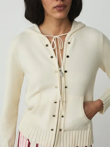 Laagam Florana Zipped Knitted Sweatshirt