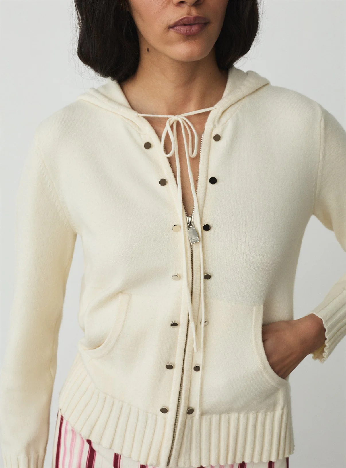 Laagam Florana Zipped Knitted Sweatshirt