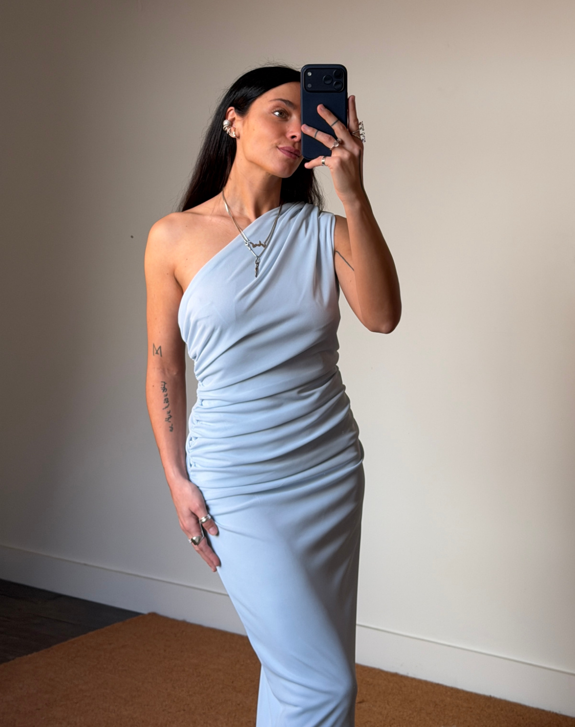 Rotate One Shoulder Dress