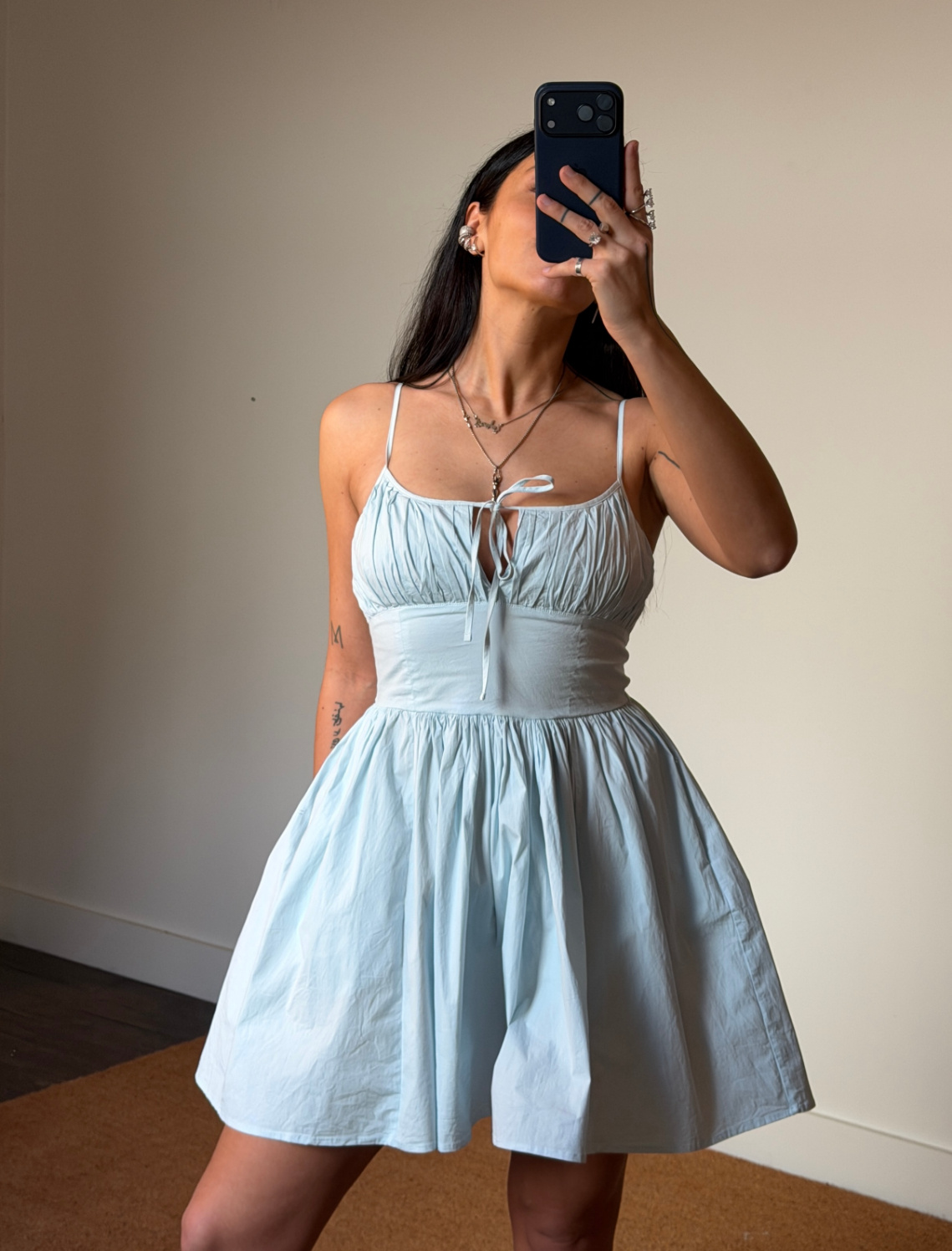 Rotate The Strap Mini Dress