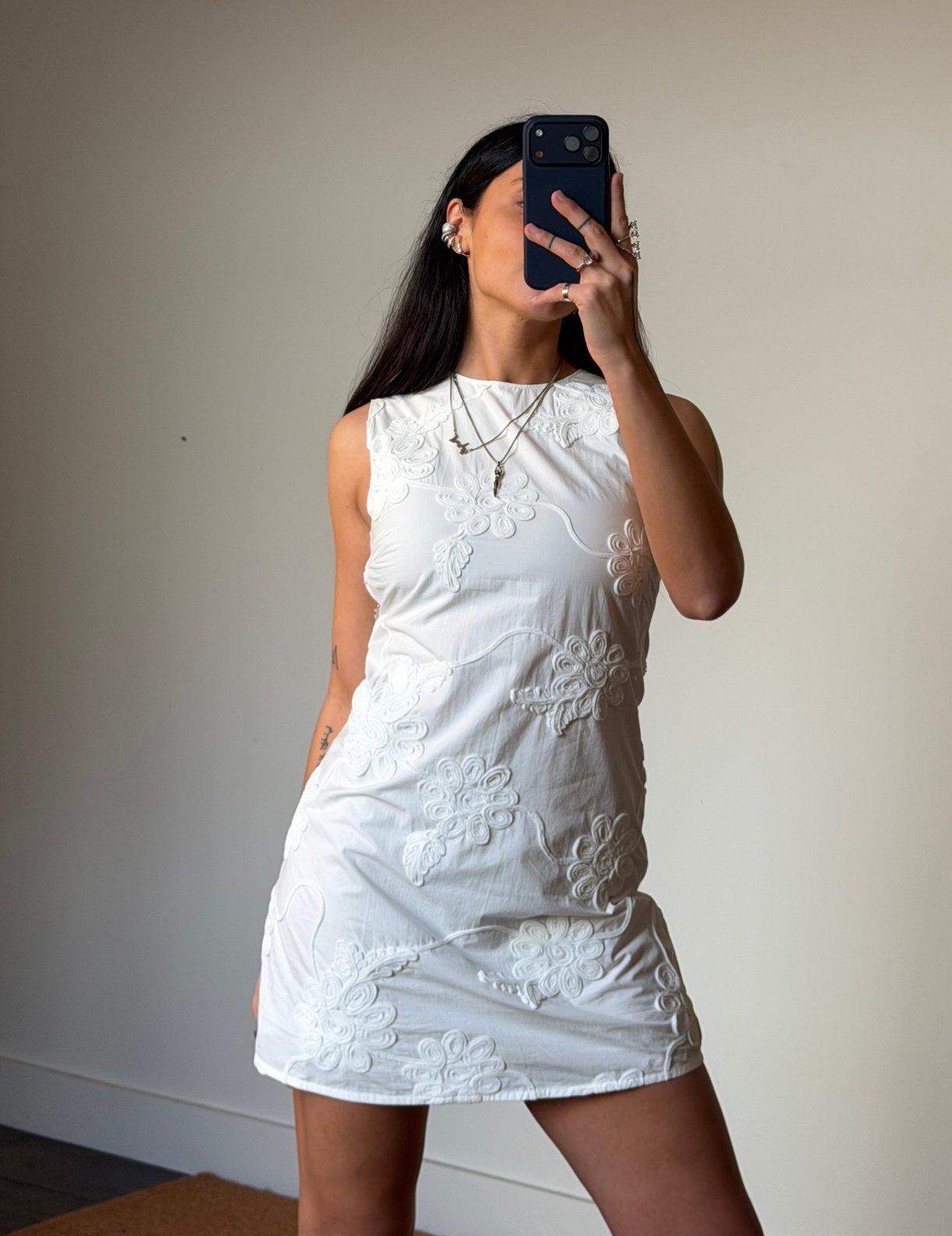 Rotate Flower Midi Flared Dress