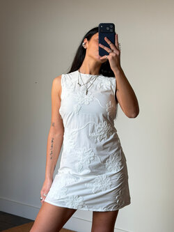 Rotate Flower Midi Flared Dress