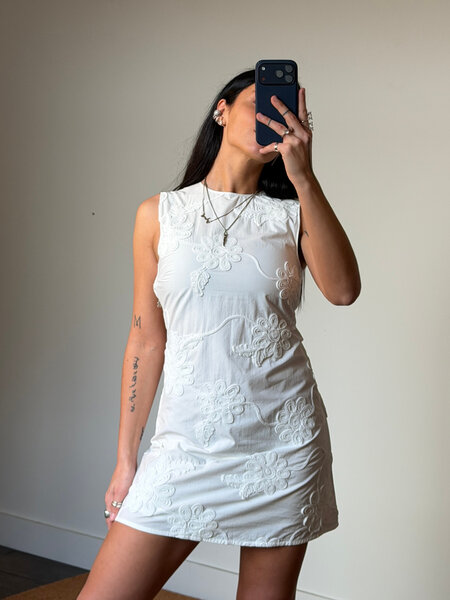 Rotate Flower Midi Flared Dress