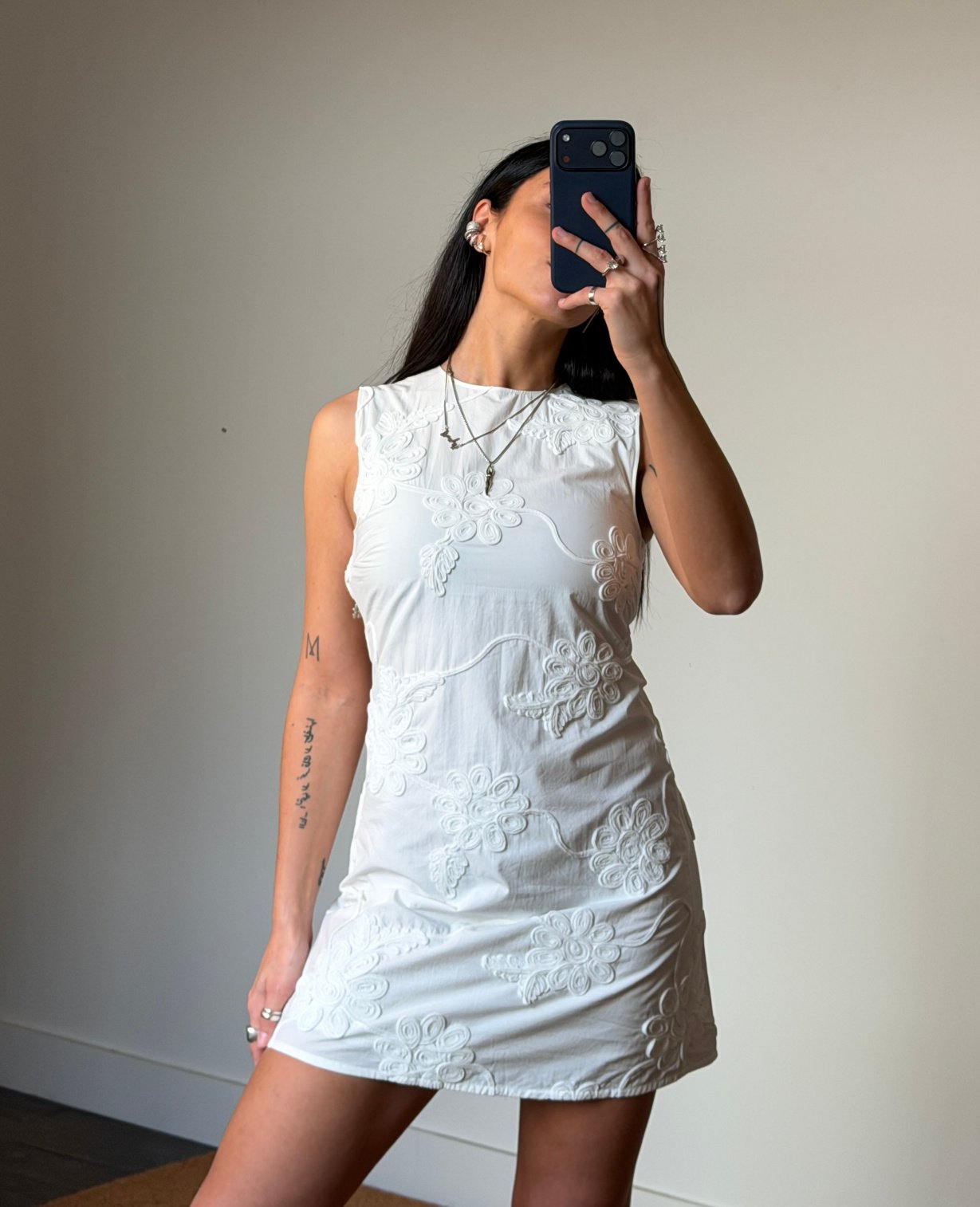 Rotate Flower Midi Flared Dress