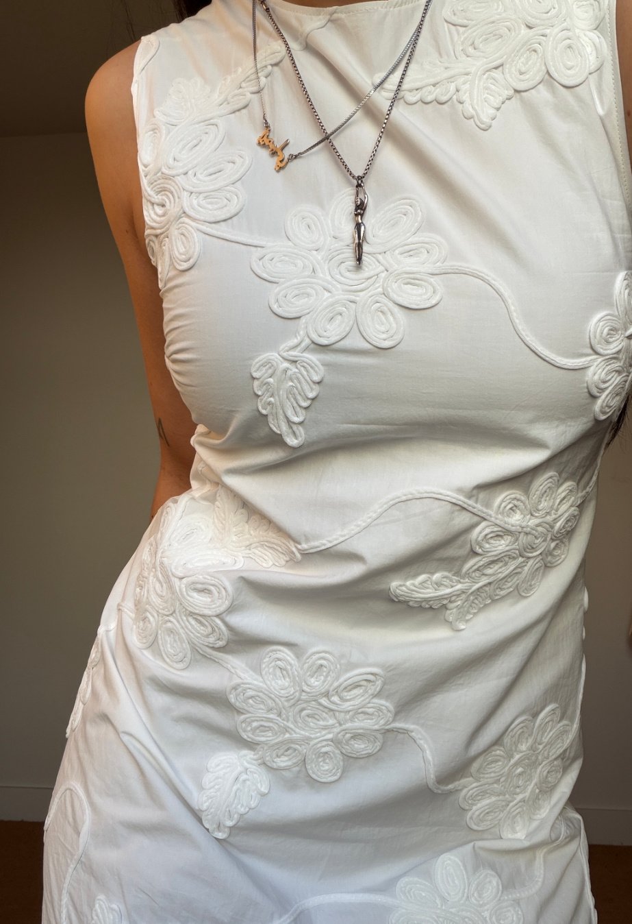 Rotate Flower Midi Flared Dress