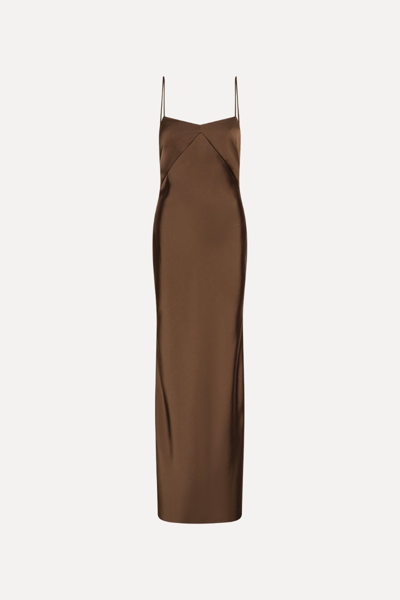 Rotate Satin Maxi Slip Dress