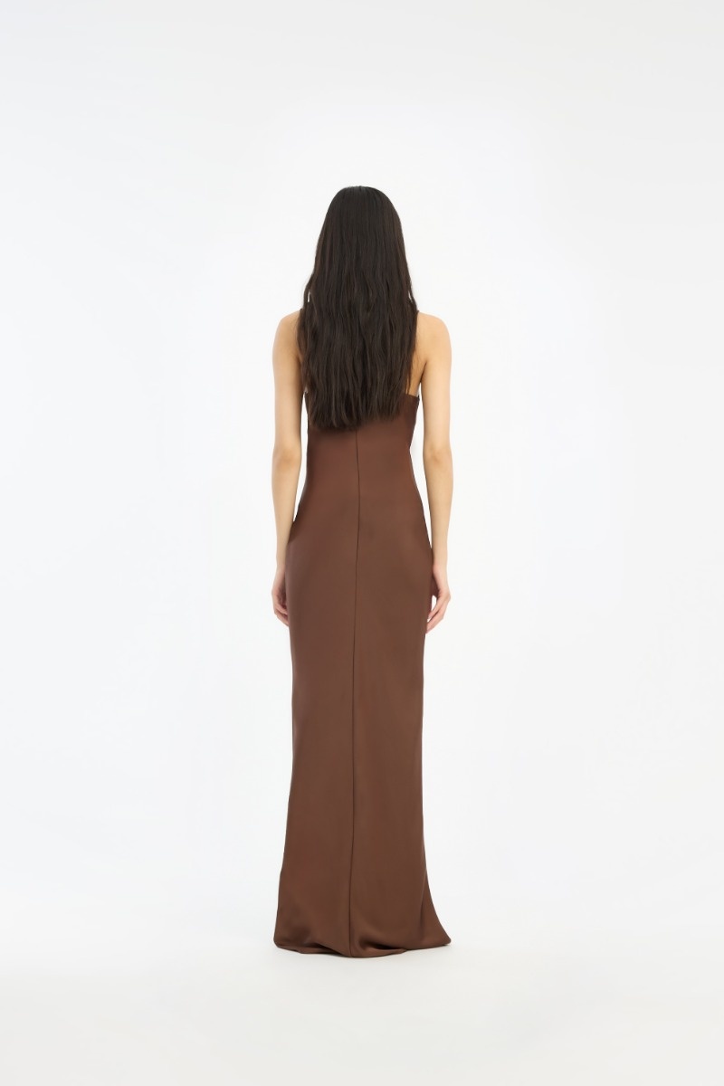 Rotate Satin Maxi Slip Dress