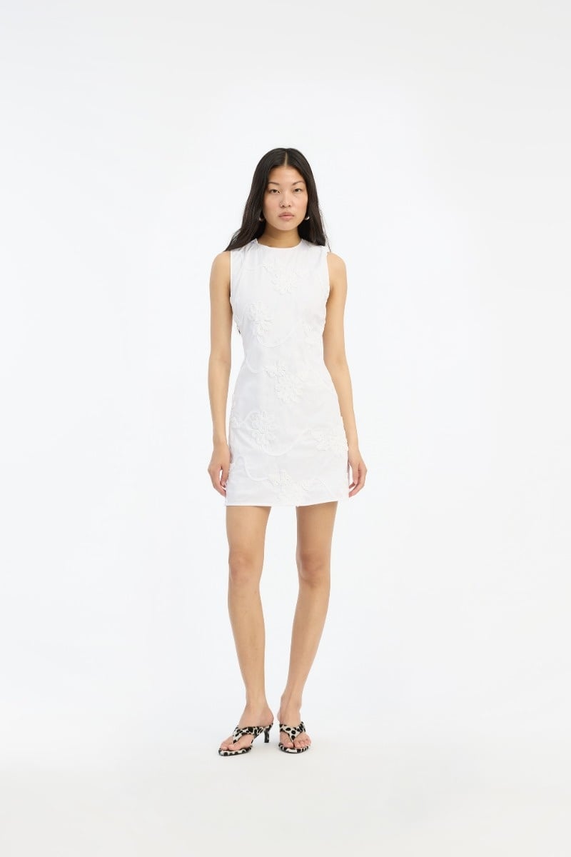 Rotate Flower Midi Flared Dress