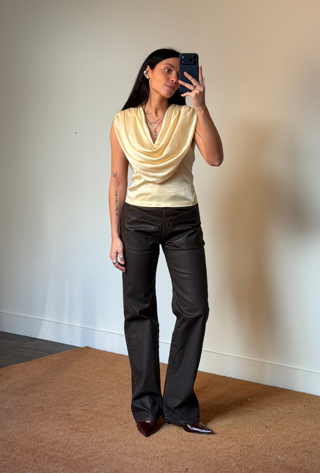 Rotate Chiffon Waterfall Top