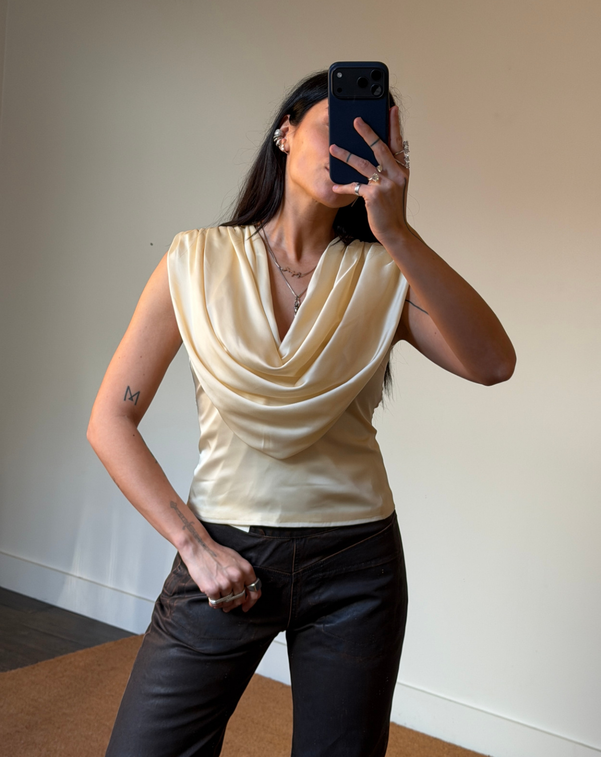 Rotate Chiffon Waterfall Top