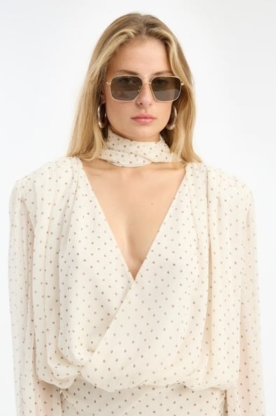 Rotate Metal Aviator Frame Sunglasses