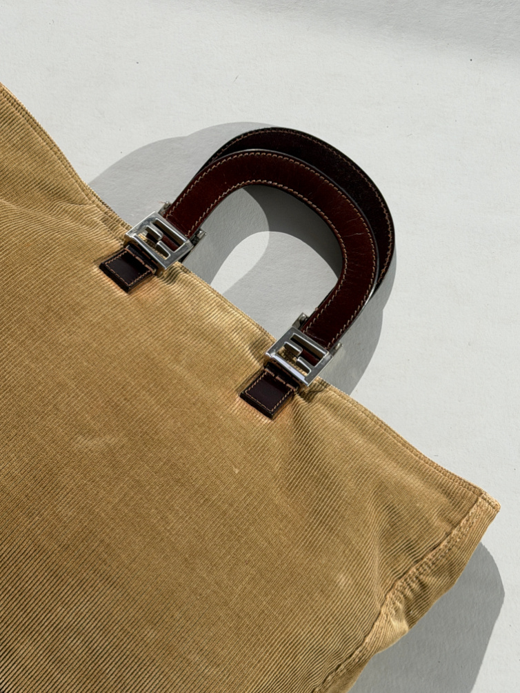 RR ARCHIVE Fendi Corduroy Tote Bag