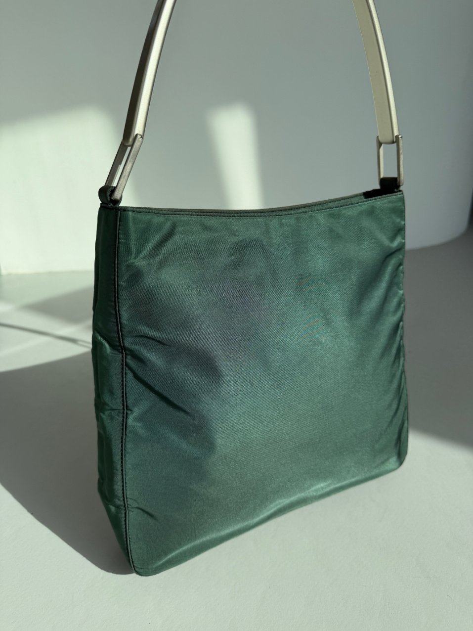 RR ARCHIVE Prada Metal Handle Nylon Bag