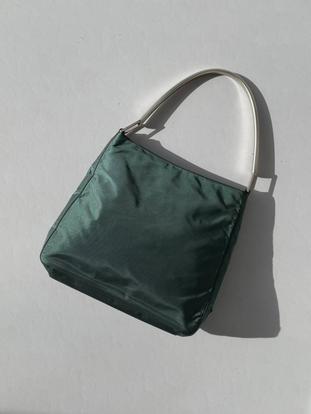 RR ARCHIVE Prada Metal Handle Nylon Bag