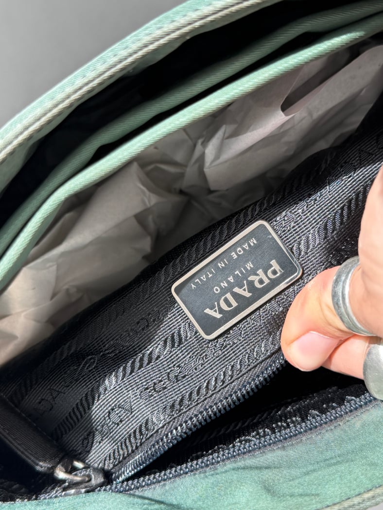 RR ARCHIVE Prada Metal Handle Nylon Bag