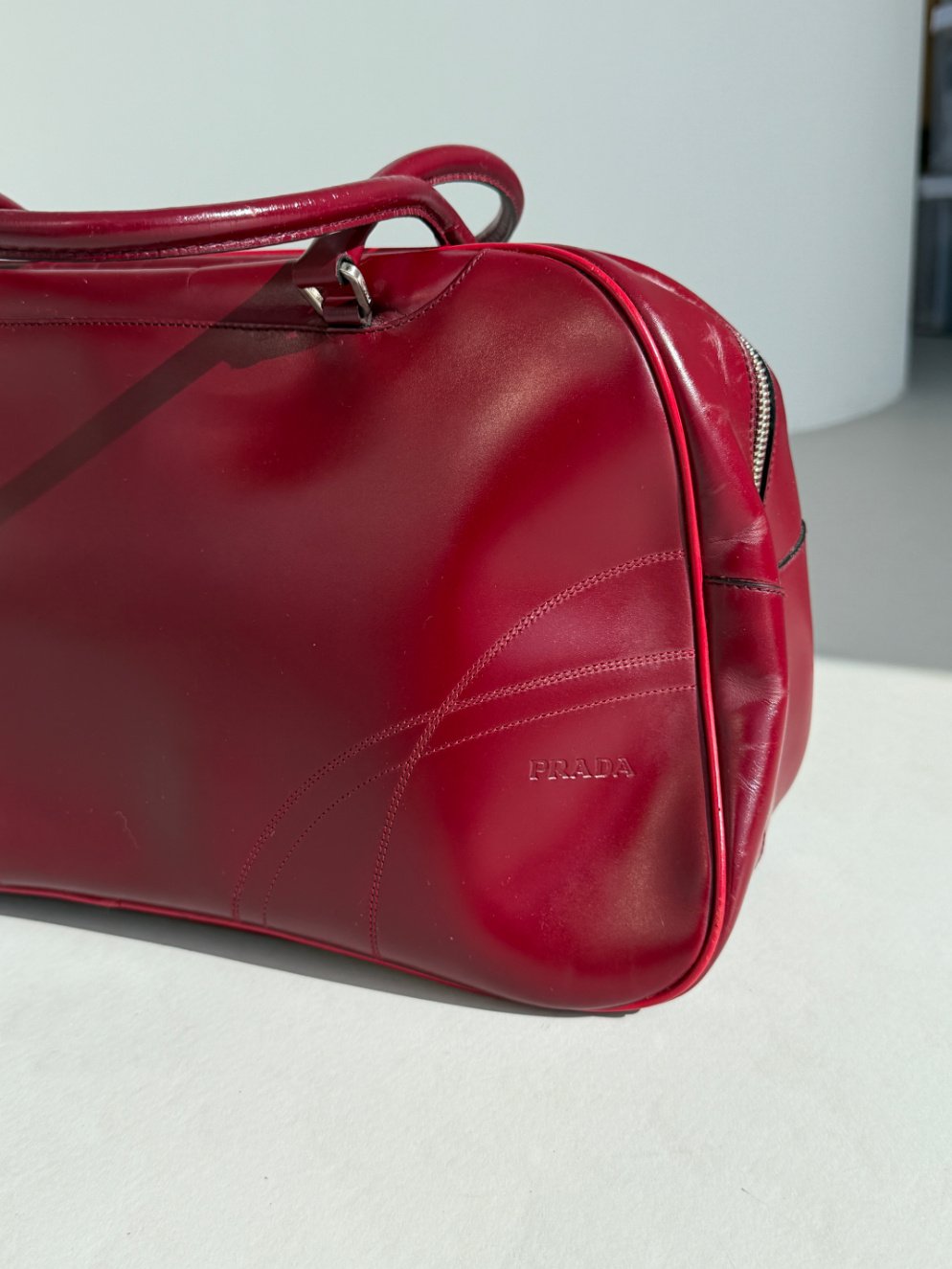 RR ARCHIVE Prada Leather Bowling Bag