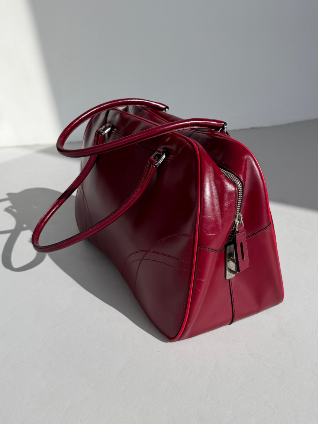 RR ARCHIVE Prada Leather Bowling Bag