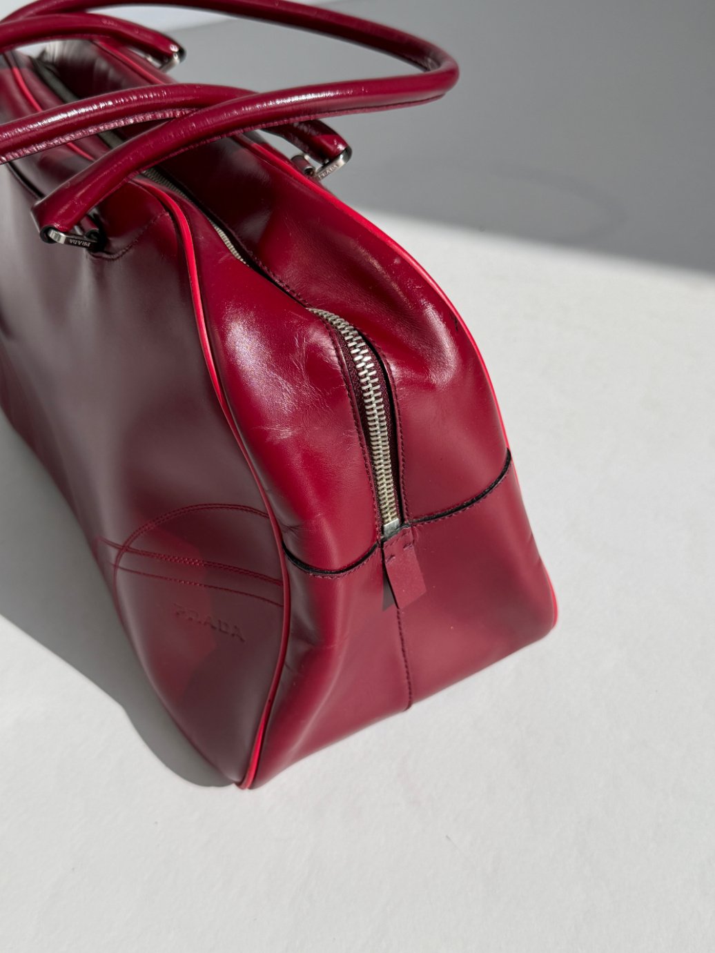 RR ARCHIVE Prada Leather Bowling Bag