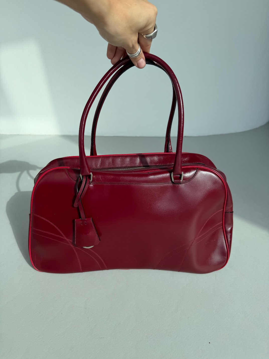 RR ARCHIVE Prada Leather Bowling Bag